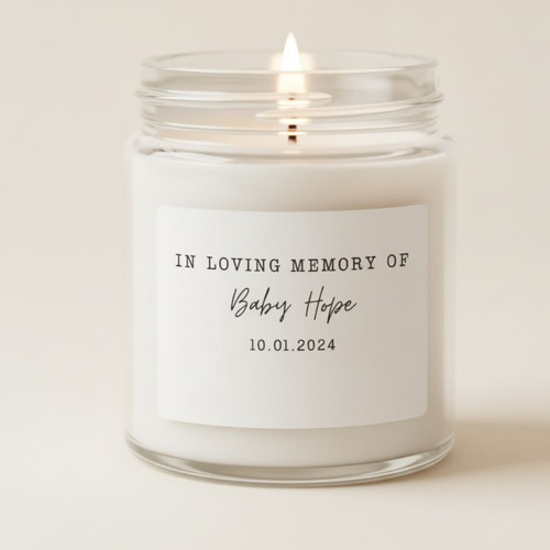 Honoring a Tiny Soul Miscarriage Memorial Soy Wax Candle 9oz - Easessy
