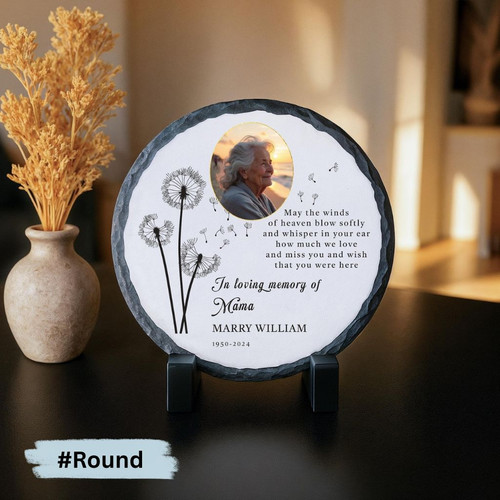 Honoring Mothers Memory Custom Photo Memorial Garden Stone - Easessy