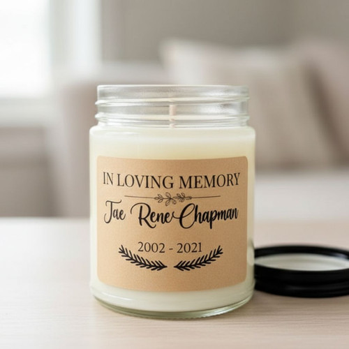 Honoring Parents Memorial Soy Wax Candle 9oz Sympathy Gift - Easessy