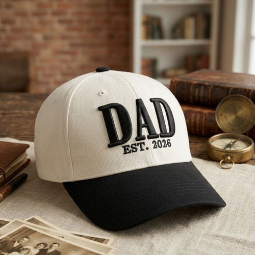 New Dad Embroidered Mid Profile Baseball Cap - Husband's Gift - Father's Day Fun