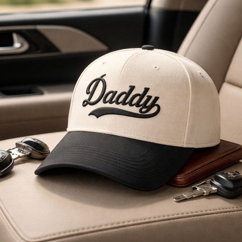New Dad Milestone Embroidered Mid Profile Baseball Cap - Father's Day Fun