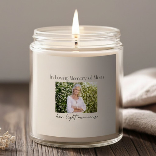 Parents Memory Photo Soy Wax Candle 9oz Heartfelt Sympathy Gift - Easessy