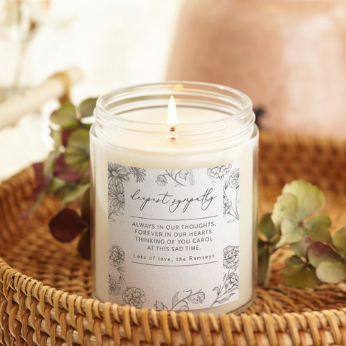 Send Your Love with a Custom Soy Wax Candle 9oz for Grief - Easessy