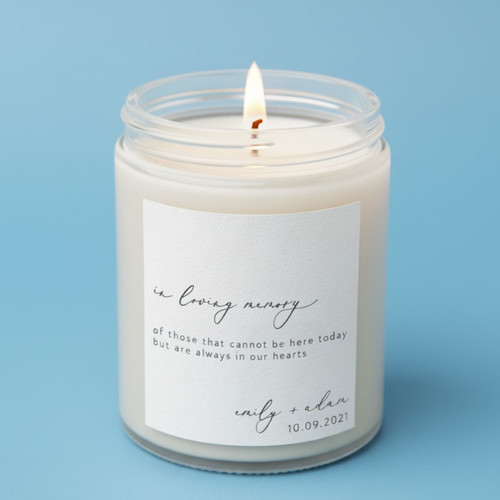 Wedding Presence Personalised Soy Wax Candle 9oz Remembrance Gift - Easessy