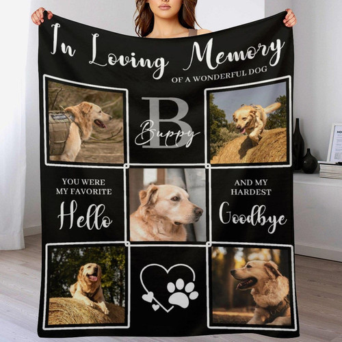 Always Near Personalized Pet Photo Collage Fleece Blanket - Easessy