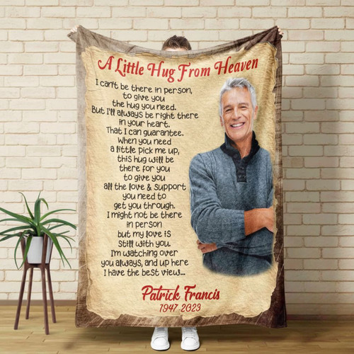 Custom Photo Memorial Fleece Blanket Honoring Loved Ones - Easessy