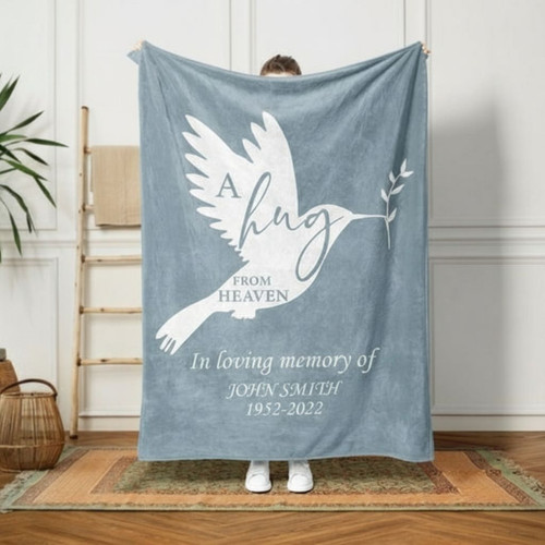 Heartfelt Remembrance Custom Memorial Fleece Blanket Gift - Easessy