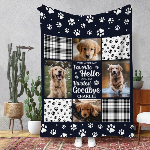 Keep Their Spirit Near with a Custom Dog Photo Fleece Blanket - Easessy