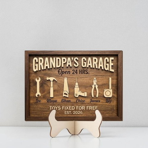 Custom Grandpa's Workshop Wood Sign - Handyman Father's Day Gift - Father's Day Fun