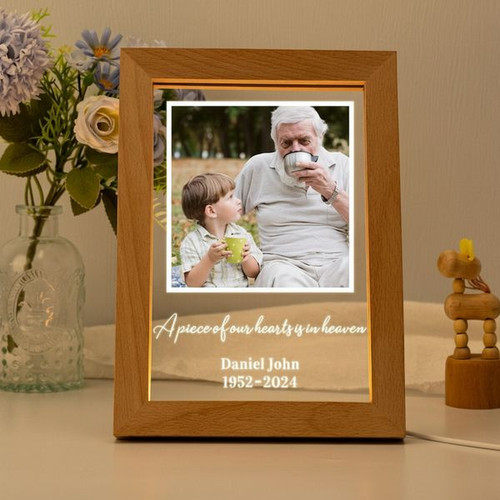 Radiant Memorial Tribute Custom Photo Frame Lamp - Easessy