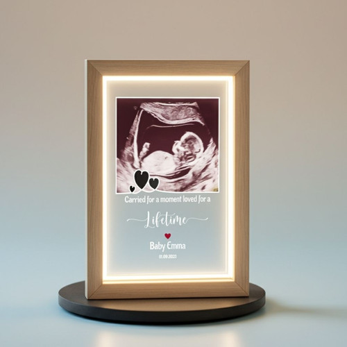 Glowing Ultrasound Baby Loss Memorial Custom Photo Frame Lamp - Easessy