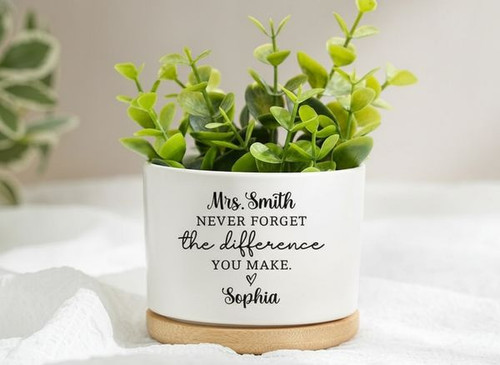 A Gift of Gratitude Custom Story Ceramic Plant Pot - Best Gift Smart