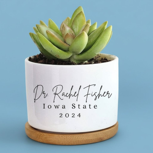 Custom Ceramic Plant Pot for the New PhD Graduate in Your Life - Best Gift Smart