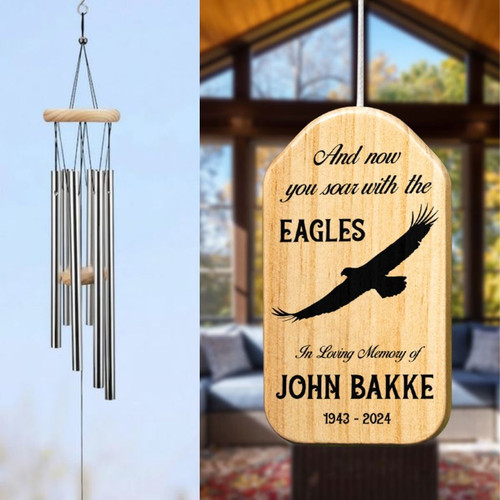 Eagles Flight Memorial Wind Chime Majestic Tribute Keepsake - Easessy