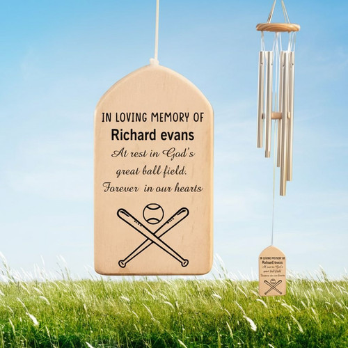 Field of Dreams Baseball Memorial Wind Chime for Child Loss - Easessy