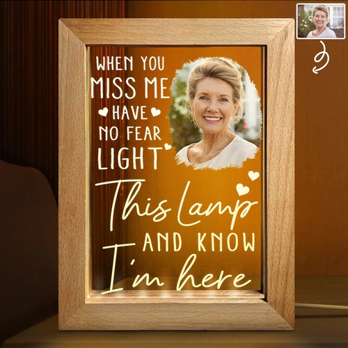 Healing Hearts When You Miss Me Custom Photo Frame Lamp - Easessy