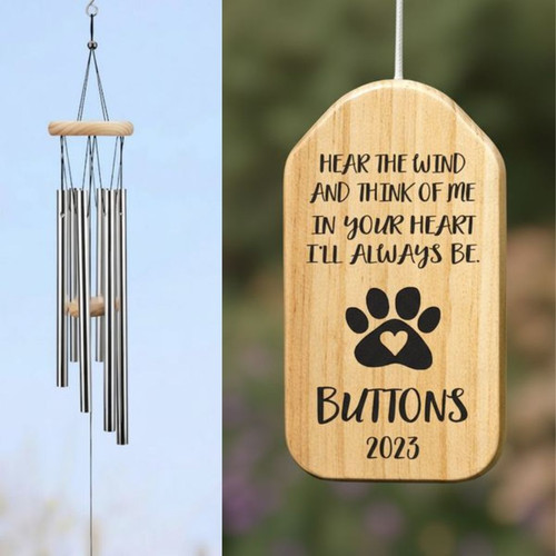 Heavenly Pet Melodies Rainbow Bridge Dog Memorial Wind Chime - Easessy