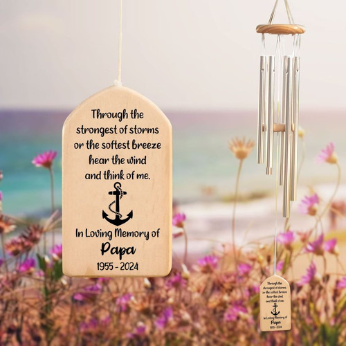 Hope Anchors the Soul Nautical Memorial Wind Chime - Easessy