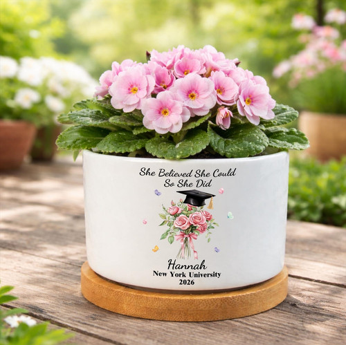 Inspirational 2026 She Believed Ceramic Plant Pot for Her - Best Gift Smart
