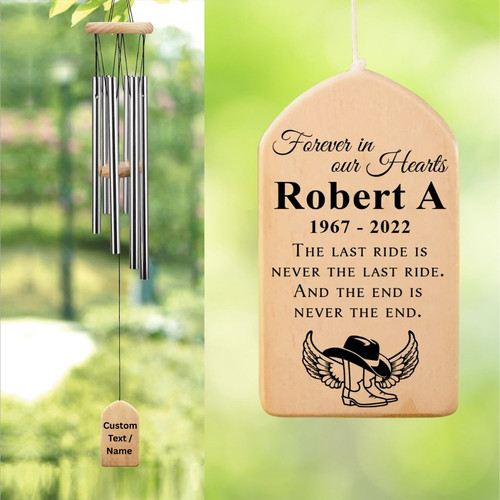 Western Horizon Cowboy and Cowgirl Memorial Wind Chime Tribute - Easessy
