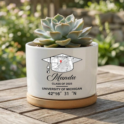 Where Memories Grew 2026 Campus Map Ceramic Plant Pot - Best Gift Smart