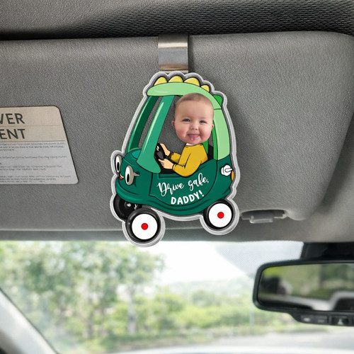 Always With You - Personalized Kids Photo Car Visor Clip - Father's Day Fun