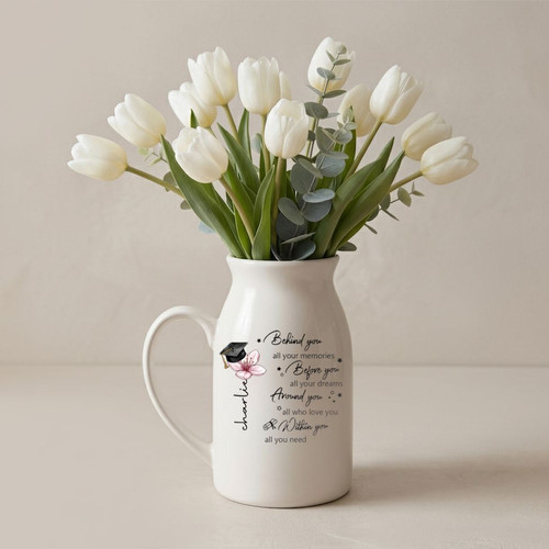 Cherished Memories Daughters Birth Flower Ceramic Flower Vase - Best Gift Smart
