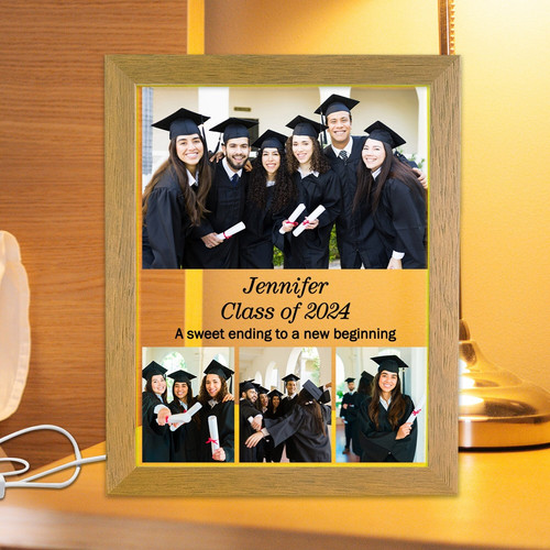 Glow of Achievement Custom Graduation Photo Frame Lamp - Best Gift Smart
