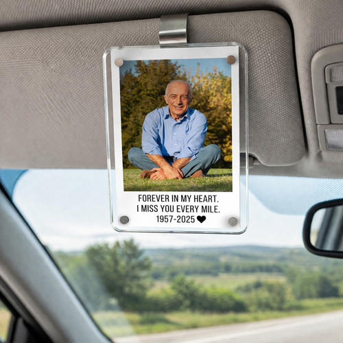 Memorial Car Visor Clip - A Heartfelt Tribute to Dad's Memory - Father's Day Fun