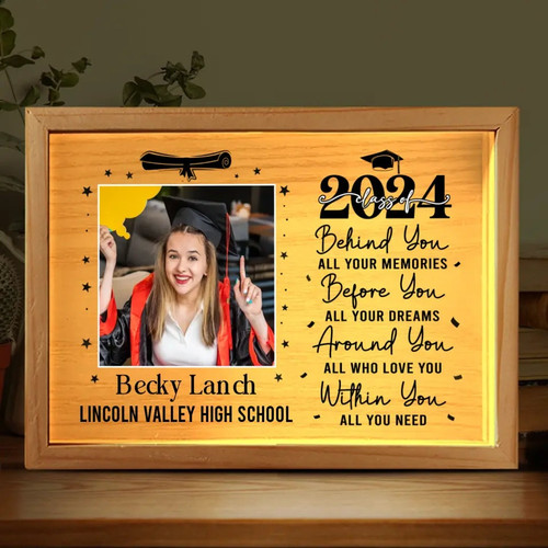 Success Defined Personalized Sibling Graduation Photo Frame Lamp - Best Gift Smart