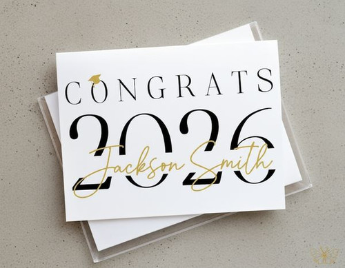 2026 Grad Milestone Custom Greeting Card - Best Gift Smart
