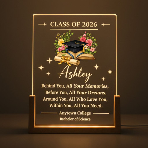 2026 Graduation LED Night Light Personalised Senior Gift Plaque - Best Gift Smart