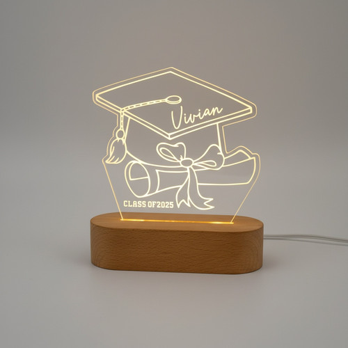 Celebrate Their Big Day Custom Graduation LED Night Light - Best Gift Smart