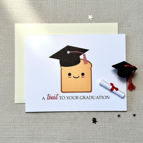 Cheers to 2026 Funny Toast Pun Graduation Greeting Card - Best Gift Smart