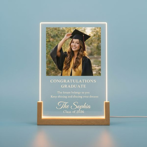 Cherish the Journey Custom 2026 Photo LED Night Light - Best Gift Smart