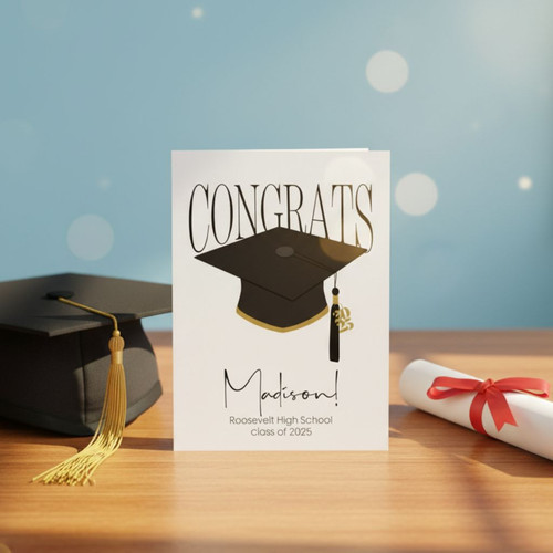 Custom Graduation Cap Greeting Card A Keepsake for Their Success - Best Gift Smart