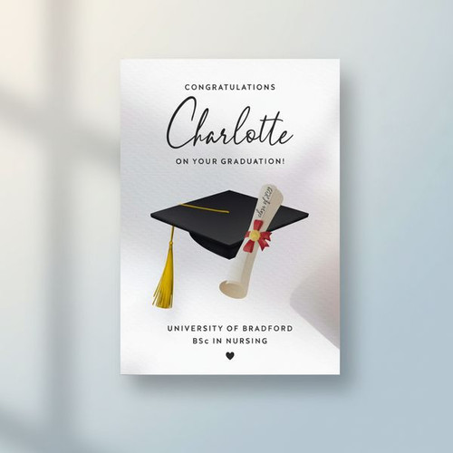 Custom University Success Greeting Card to Honor Your Graduate - Best Gift Smart