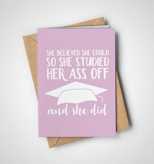 Empowering Funny Graduation Greeting Card for Her - Best Gift Smart