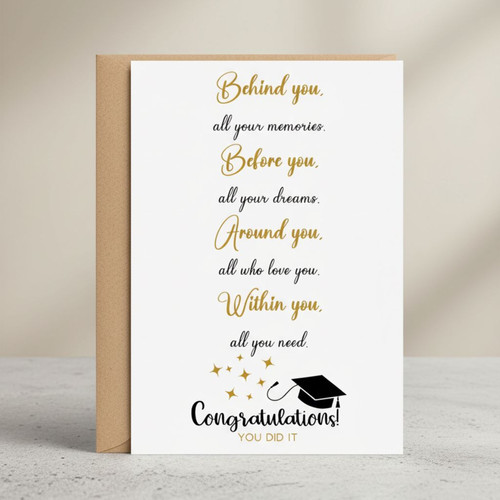 Empowering Graduation Greeting Card with Inspirational Message - Best Gift Smart