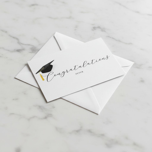 Heartfelt Minimalist Greeting Card Personalized Graduation Gift - Best Gift Smart