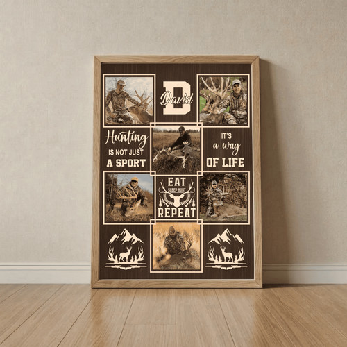 Hunter's Prayer Custom Photo Collage Canvas Wall Art - Father's Day Fun