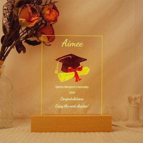 Illuminate Class of 2026 Success Custom Wood LED Night Light Gift - Best Gift Smart