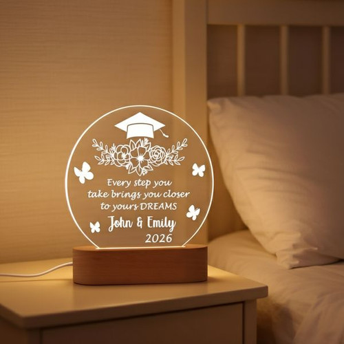Inspirational Quote LED Night Light Custom Graduation Gift Idea - Best Gift Smart