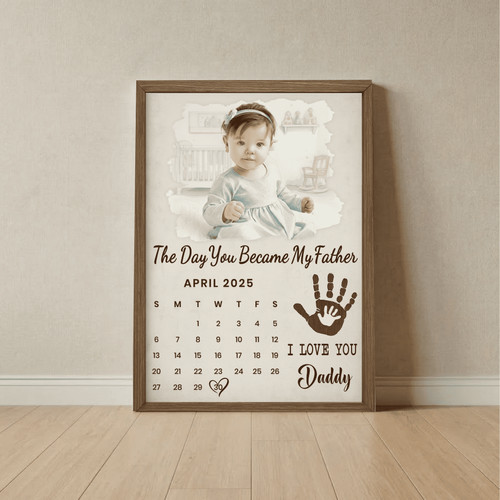 Moments We Met - First Father's Day New Dad Memory Canvas Art - Father's Day Fun