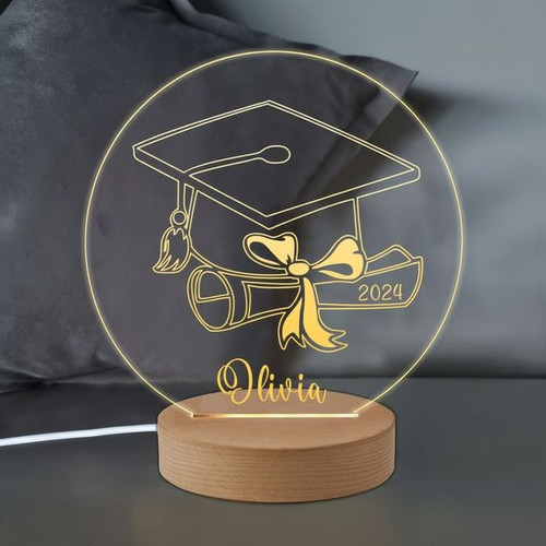 Personalized Graduation Night Light Custom Name Year Gift - Best Gift Smart