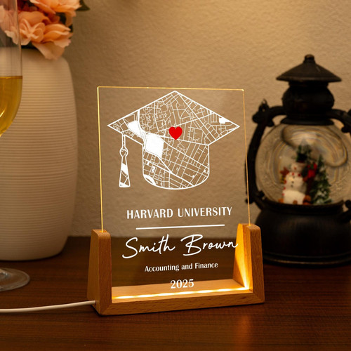 Relive the Journey Custom College Map LED Night Light - Best Gift Smart
