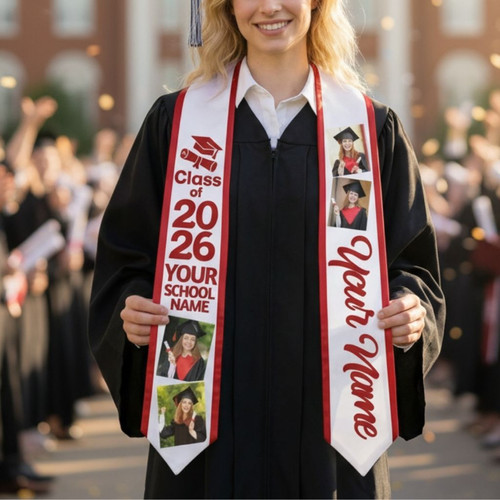2026 Grad Memories Personalized Photo Graduation Stool Gift - Best Gift Smart