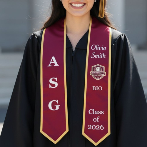 Celebrate Her Success Custom 2026 Graduation Stool School Sash - Best Gift Smart