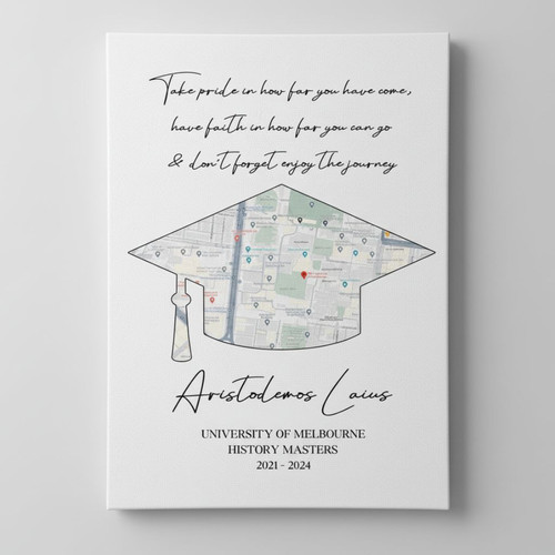 Graduation Custom Canvas Wall Art, Graduation Gift for Friend, Canvas Home Decor, Living Room Wall Hanging, Personalized Wall Print - Best Gift Smart