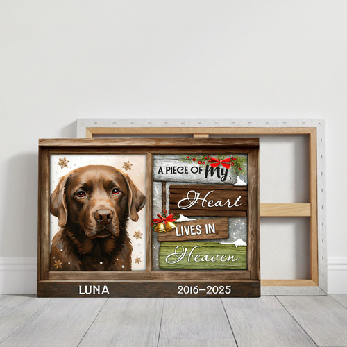 Heavenly Pet Tribute Custom Canvas Memorial Loss Remembrance - Easessy